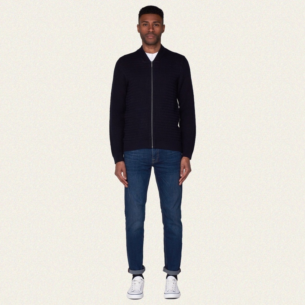 Ben Sherman Knitted Bomber Jacket